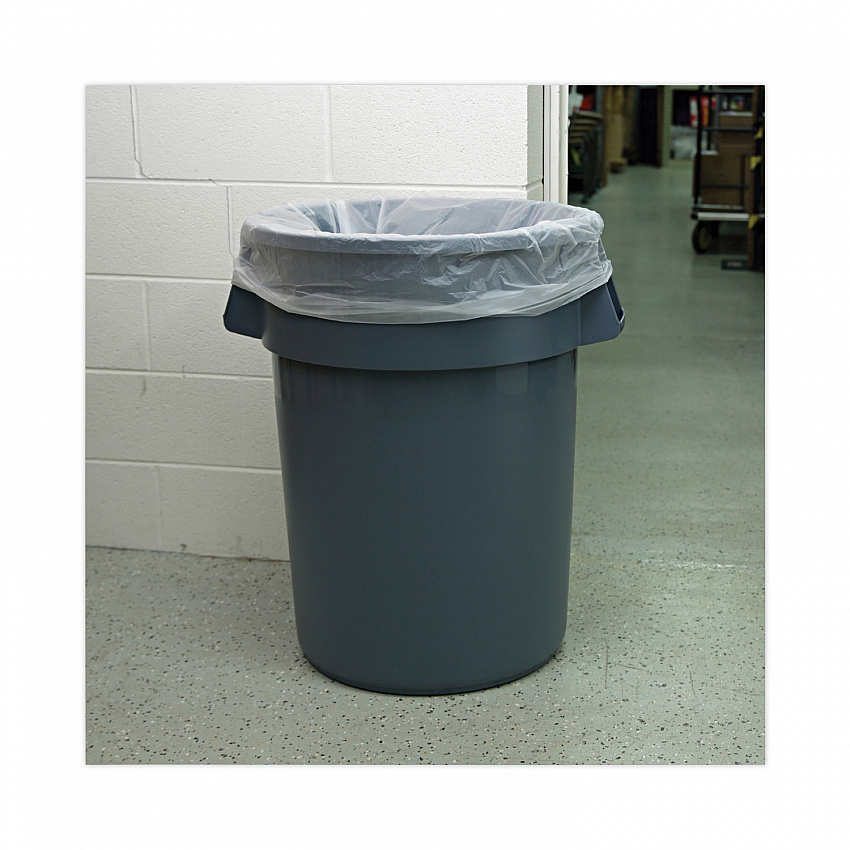 High Density Industrial Can Liners Flat Pack, 45 gal, 16 mic, 40" x 48", Natural, Flat Pack, 200/Carton (H4048S)