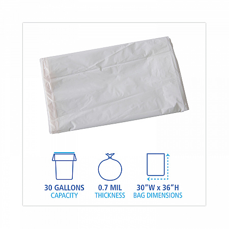 Linear Low Density Industrial Can Liners, 30 gal, 0.7 mil, 30