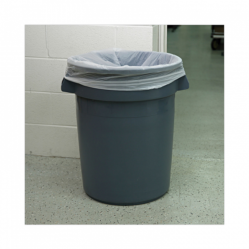 Linear Low Density Industrial Can Liners, 30 gal, 0.7 mil, 30" x 36", White, Flat Pack, 200/Carton (VW3036X)