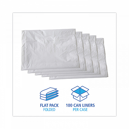 Linear Low Density Industrial Can Liners, 60 gal, 0.9 mil, 38
