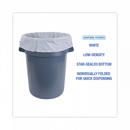 Linear Low Density Industrial Can Liners, 45 gal, 0.9 mil, 40