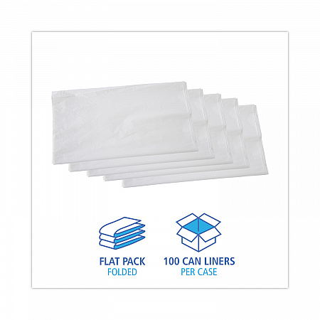 Linear Low Density Industrial Can Liners, 56 gal, 0.9 mil, 43