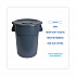 Round Waste Receptacle, 32 gal, Linear-Low-Density Polyethylene, Gray (32GLWRGRA)
