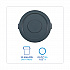 Lids for 32 gal Waste Receptacle, Flat-Top, Round, Plastic, Gray (32GLWRLIDG)