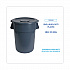 Lids for 32 gal Waste Receptacle, Flat-Top, Round, Plastic, Gray (32GLWRLIDG)