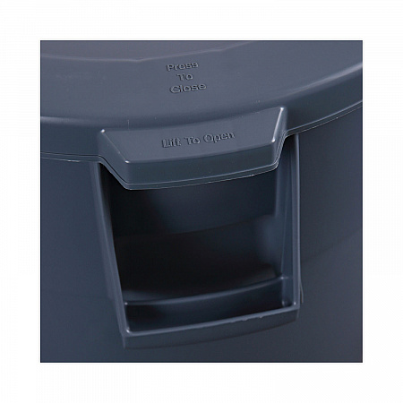 Lids for 32 gal Waste Receptacle, Flat-Top, Round, Plastic, Gray (32GLWRLIDG)