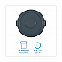 Lids for 44 gal Waste Receptacles, Flat-Top, Round, Plastic Gray (44GLWRLIDGRA)