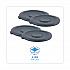 Lids for 44 gal Waste Receptacles, Flat-Top, Round, Plastic Gray (44GLWRLIDGRA)