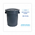 Lids for 44 gal Waste Receptacles, Flat-Top, Round, Plastic Gray (44GLWRLIDGRA)