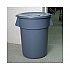 Lids for 44 gal Waste Receptacles, Flat-Top, Round, Plastic Gray (44GLWRLIDGRA)