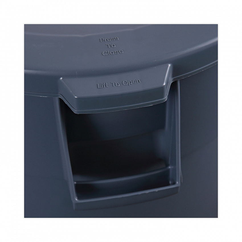 Lids for 44 gal Waste Receptacles, Flat-Top, Round, Plastic Gray (44GLWRLIDGRA)