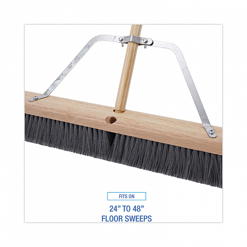 Metal Handle Braces, Large, Fits 24" to 48" Floor Sweeps, 0.5 x 17 x 12 (119)