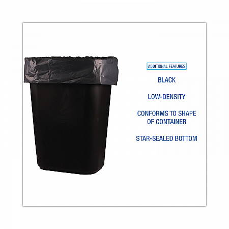 Low-Density Waste Can Liners, 16 gal, 1 mil, 24