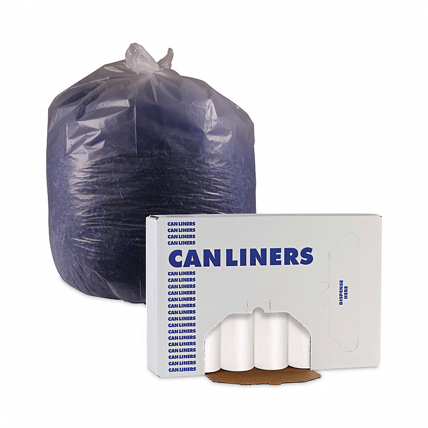 Low-Density Waste Can Liners, 30 gal, 0.5 mil, 30" x 36", White, Perforated Roll, 10 Bags/Roll, 20 Rolls/Carton (511)