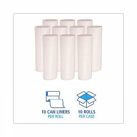 Low-Density Waste Can Liners, 60 gal, 0.5 mil, 38