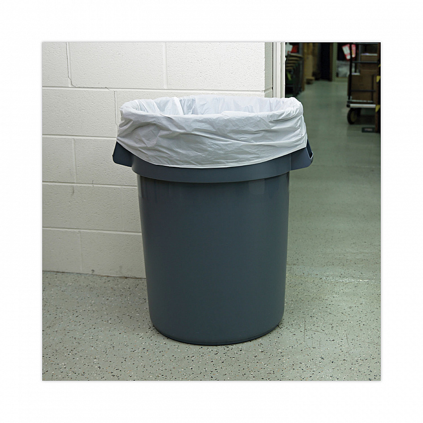 Low-Density Waste Can Liners, 60 gal, 0.5 mil, 38" x 58", White, Perforated Roll, 10 Bags/Roll, 10 Rolls/Carton (515)
