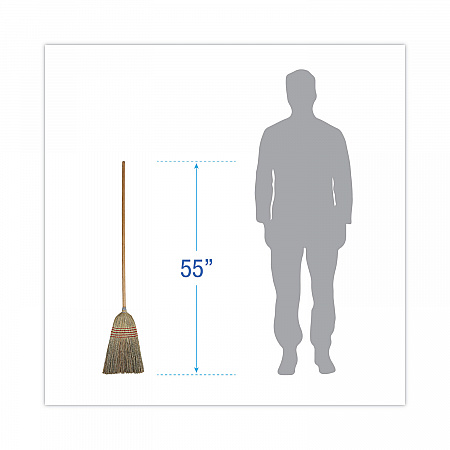 Parlor Broom, Corn Fiber Bristles, 55