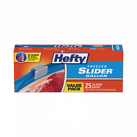 Slider Stand and Fill Freezer Storage Bags, 1 gal, 10.56