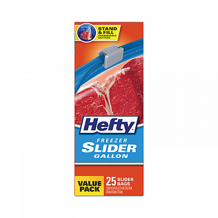 Slider Stand and Fill Freezer Storage Bags, 1 gal, 10.56