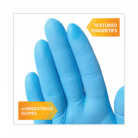 G10 Comfort Plus Blue Nitrile Gloves, Powder-Free, X-Large, 4 mil Thick, 9.5