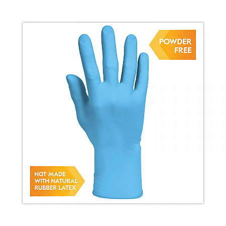 G10 Comfort Plus Blue Nitrile Gloves, Powder-Free, Large, 4 mil Thick, 9.5