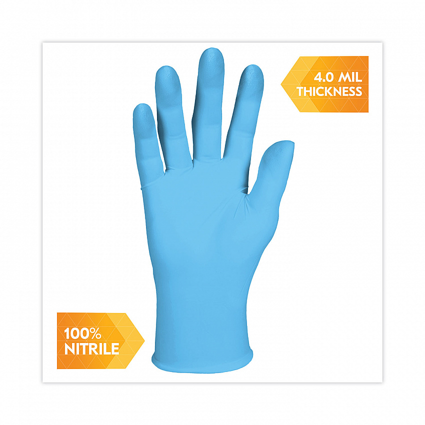 G10 Comfort Plus Blue Nitrile Gloves, Powder-Free, Medium, 4 mil Thick, 9.5" Long, Light Blue, 100/Box, 10 Boxes/Carton (54187CT)
