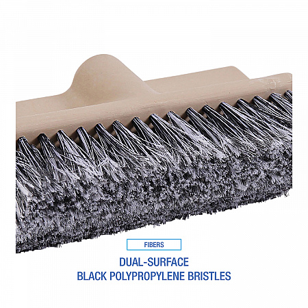 Dual-Surface Vehicle Brush, Black Polypropylene Bristles, 10