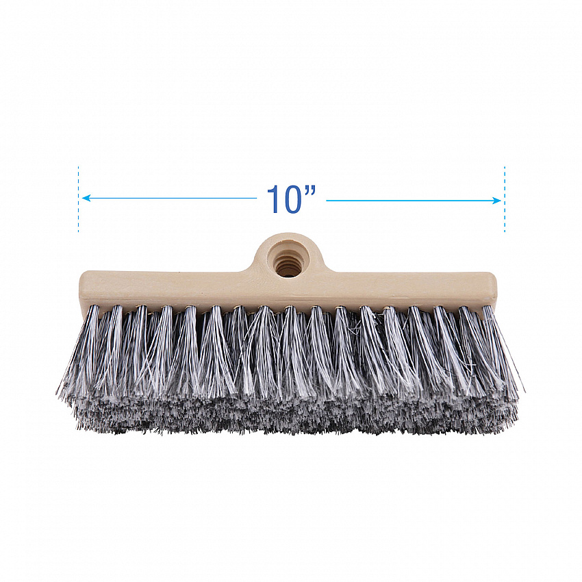 Dual-Surface Vehicle Brush, Black Polypropylene Bristles, 10" Brush, Brown Plastic Handle (8420)