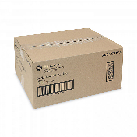 Paperboard Boat Basket, Hot Dog Tray with Perforations, 7 x 1.75 x 1.4, White, Paper, 1,000/Carton (DDOGTPAC)