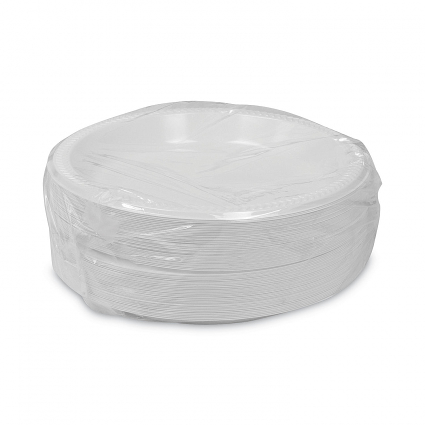 Meadoware Impact Plastic Dinnerware, Plate, 10.25" dia, White, 500/Carton (MI10)