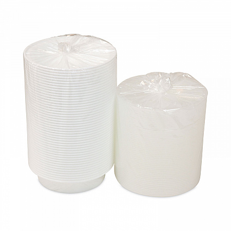 Newspring VERSAtainer Microwavable Containers, 24 oz, 7 x 7 x 2.3, White/Clear, Plastic, 150/Carton (NC723)