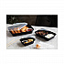Newspring VERSAtainer Microwavable Containers, 12 oz, 5.8 x 4.6 x 2.3, Black/Clear, Plastic, 150/Carton (NC818B)