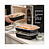 Newspring VERSAtainer Microwavable Containers, 24 oz, 7.4 x 5 x 2.5, Black/Clear, Plastic, 150/Carton (NC838B)