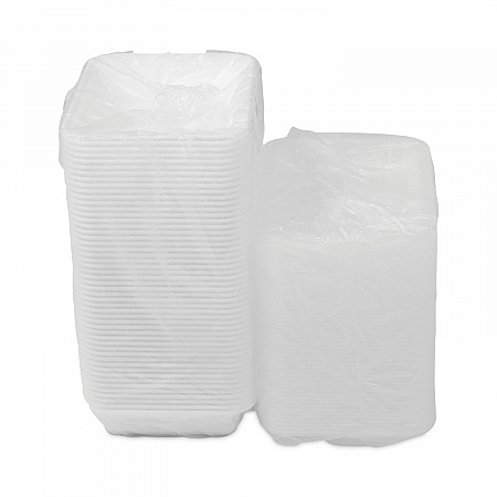 Newspring VERSAtainer Microwavable Containers, Base/Lid Combo, 8.8 x 6 x 2, White/Clear, Plastic, 150/Carton (NC868)
