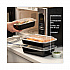 Newspring VERSAtainer Microwavable Containers, 38 oz, 8.8 x 6 x 2.5, Black/Clear, Plastic, 150/Carton (NC888B)