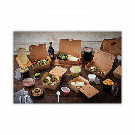 EarthChoice OneBox Paper Box, 37 oz, 4.5 x 4.5 x 2.5, Brown, 312/Carton (NOB01KEC)