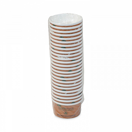 EarthChoice Compostable Soup Cup, Small, 8 oz, 3 .8 x 3.3 x 2.1, Brown, Paper, 500/Carton (PHSC8ECDI)