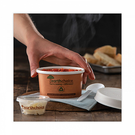 EarthChoice Compostable Soup Cup, Small, 8 oz, 3 .8 x 3.3 x 2.1, Brown, Paper, 500/Carton (PHSC8ECDI)