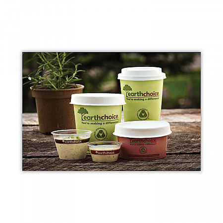 EarthChoice Compostable Soup Cup, Small, 8 oz, 3 .8 x 3.3 x 2.1, Brown, Paper, 500/Carton (PHSC8ECDI)