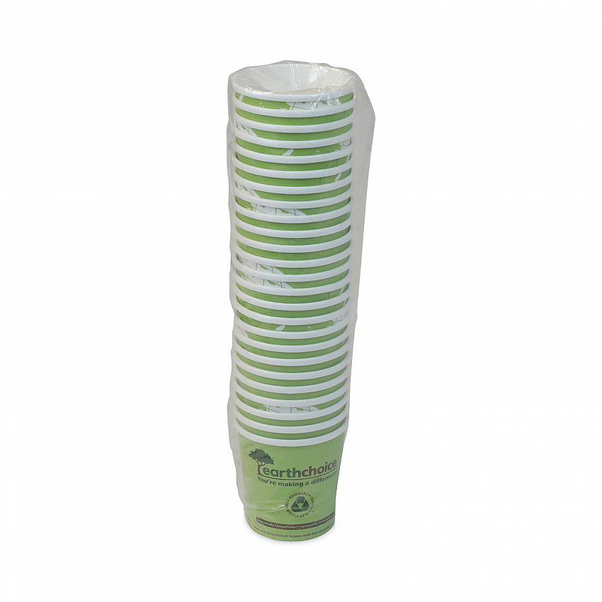EarthChoice Compostable Soup Cup Large, 16 oz, 3.63" Diameter x 3.88" h, Green, Paper, 500/Carton (PHSC16ECDI)