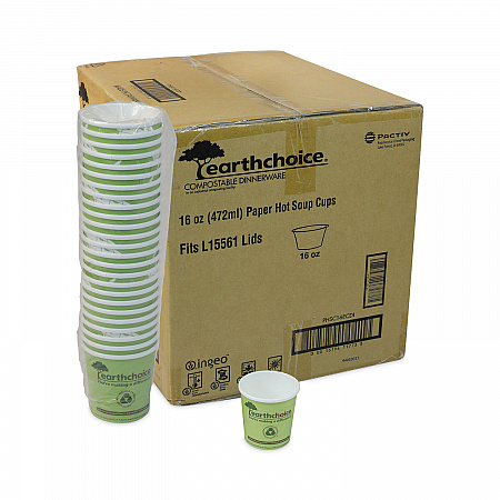 EarthChoice Compostable Soup Cup Large, 16 oz, 3.63