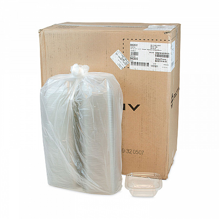 EarthChoice Square Recycled Bowl, 12 oz, 5 x 5 x 1.62, Clear, Plastic, 504/Carton (SAC0512)