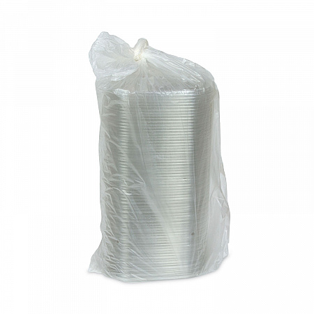 EarthChoice Recycled PET Container Lid, For 24 to 32 oz Container Bases, 7.37 x 7.37 x 0.83, Clear, Plastic, 300/Carton (SACLD07)