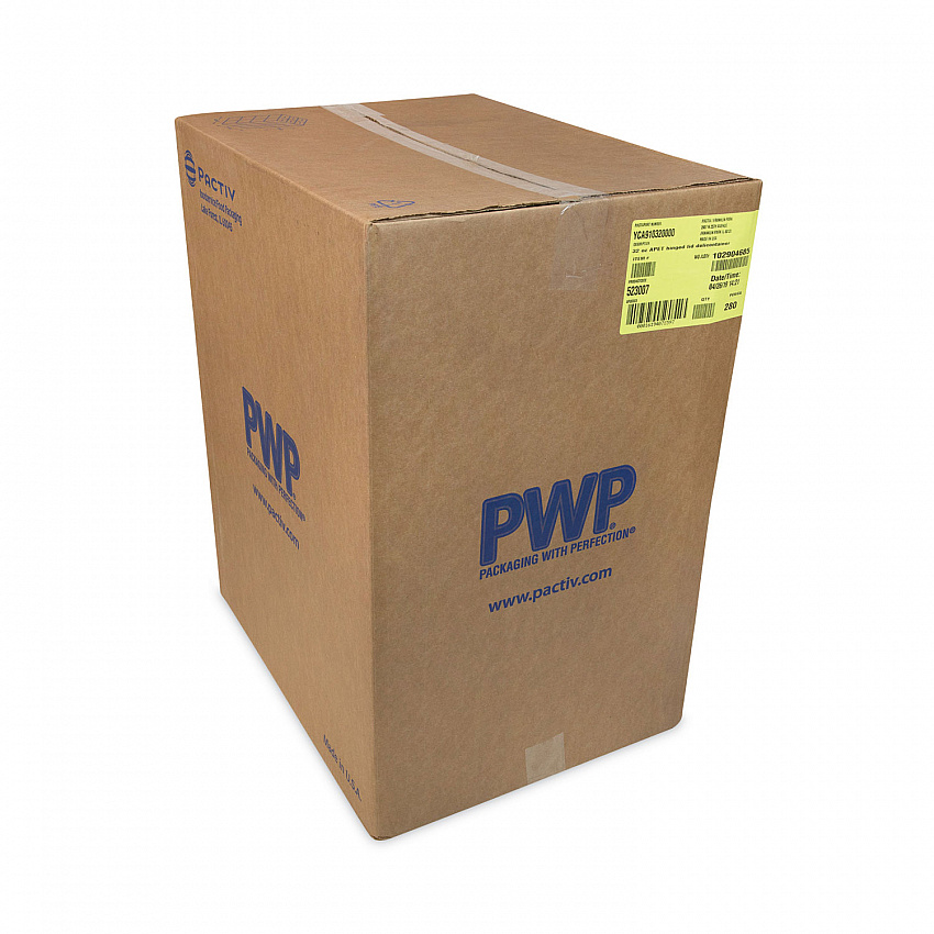 EarthChoice Recycled PET Hinged Container, 32 oz, 7.31 x 5.88 x 3.25, Clear, Plastic, 280/Carton (YCA910320000)