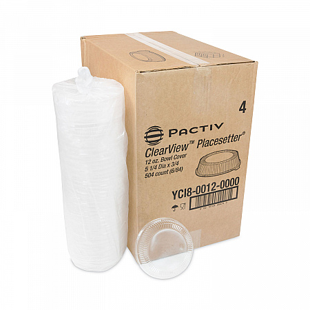 ClearView Dome-Style Lid with Tabs, Fluted, 6.2