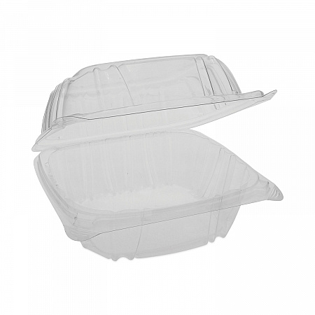 SENSATION SmartLock Hinged Lid Container, 5.7 x 6 x 3.1, Clear, Plastic, 500/Carton (YCI821600000)