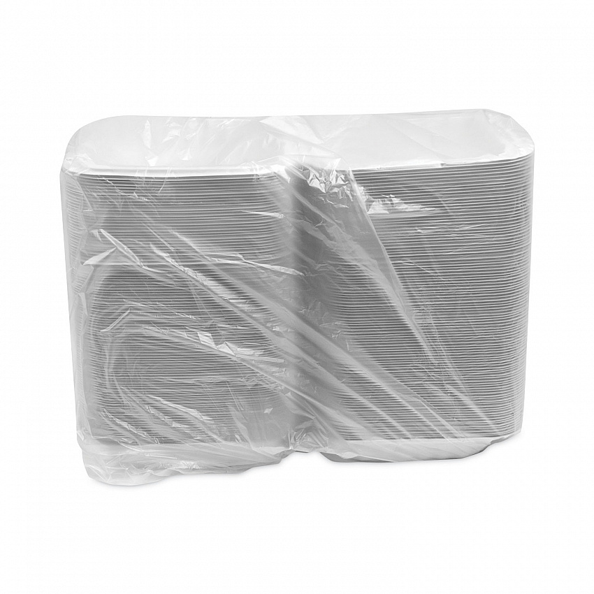 EarthChoice SmartLock Microwavable MFPP Hinged Lid Container, 8.35 x 8.35 x 3.1, White, Plastic, 200/Carton (YCN808010000)