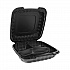 EarthChoice SmartLock Microwavable MFPP Hinged Lid Container, 3 Compartments, 9.33 x 8.88 x 3.1, Black, Plastic, 120/Carton (YCNB09030000)