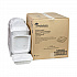 EarthChoice Vented Microwavable MFPP Hinged Lid Container, 3 Compartments, 8.4 x 8.7 x 3.1, White, Plastic, 146/Carton (YCNW0853)