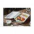 EarthChoice Vented Microwavable MFPP Hinged Lid Container, 2 Compartments, 9 x 6 x 3.1, White, Plastic, 170/Carton (YCNW02052)